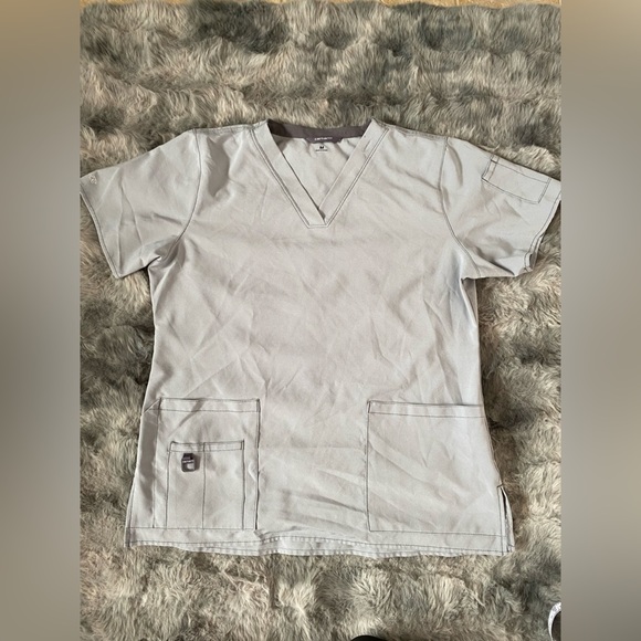 Carhartt Tops - Cathartt Light Gray Scrub Top